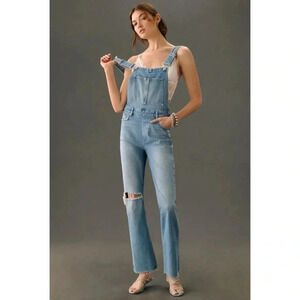 NWT Paige Noella Straight-Leg Denim Overalls 30